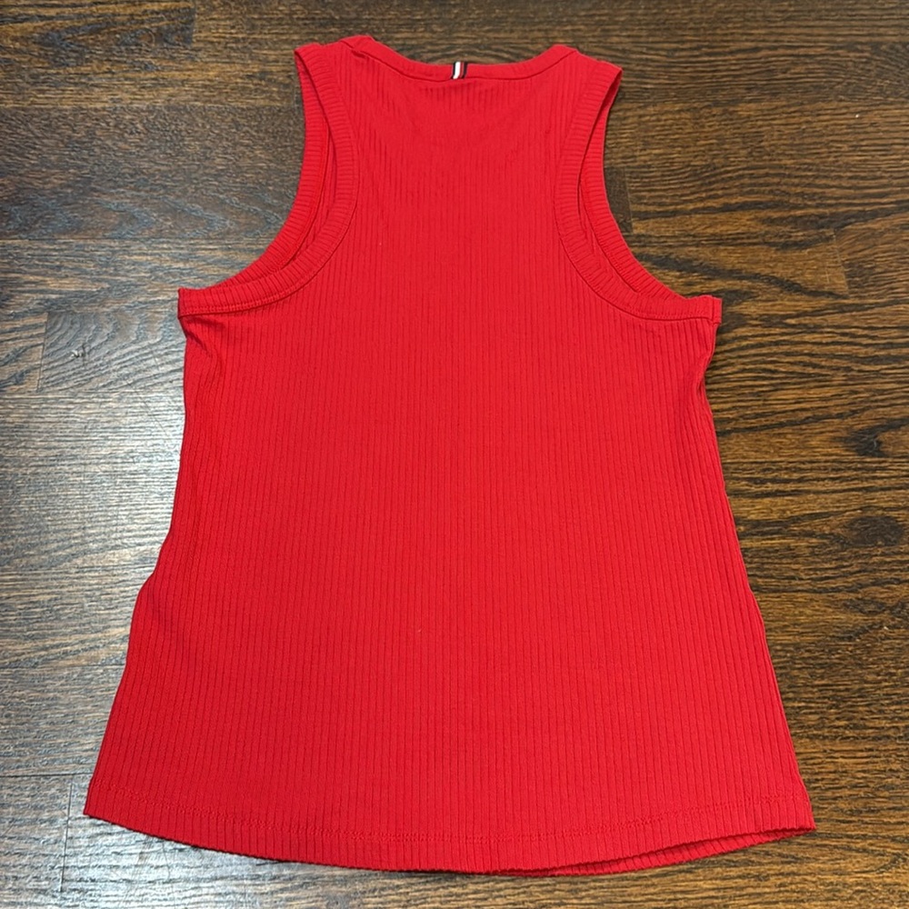 Tommy Hilfiger Red Ribbed Tank Top - Picture 10 of 11